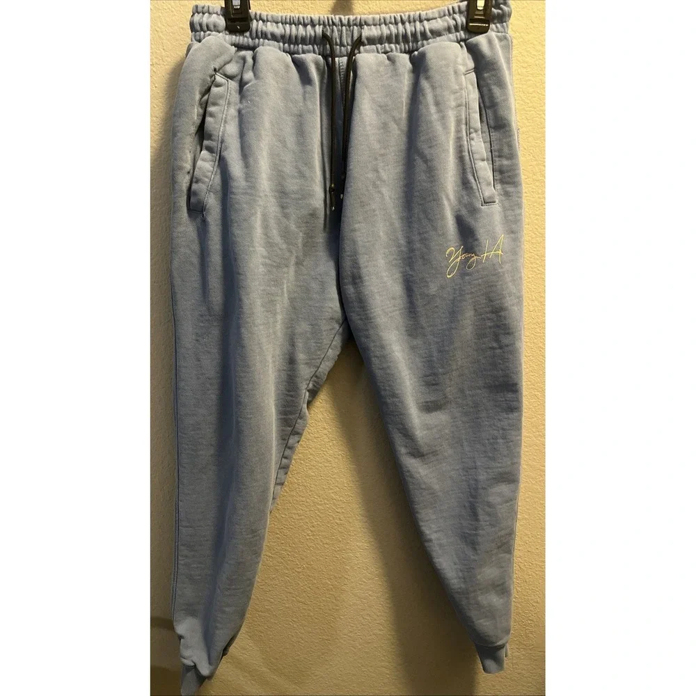 YOUNGLA Blue Jogger Sweatpants Men's Size Large Gym Active Streetwear #230